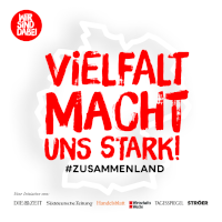 Logo: Campaign „#Zusammenland – Vielfalt macht uns stark“