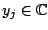 $ y_j\in\mathbb{C}$
