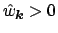 $ \hat w_{\mbox{\boldmath\scriptsize {${k}$}}}> 0$