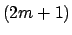 $ (2m+1)$