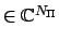 $ \in \mathbb{C}^{N_{\text{\tiny $\Pi$}}}$