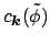 $ c_{\mbox{\boldmath\scriptsize {${k}$}}}(\tilde \phi)$
