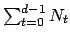 $ \sum_{t=0}^{d-1} N_t$