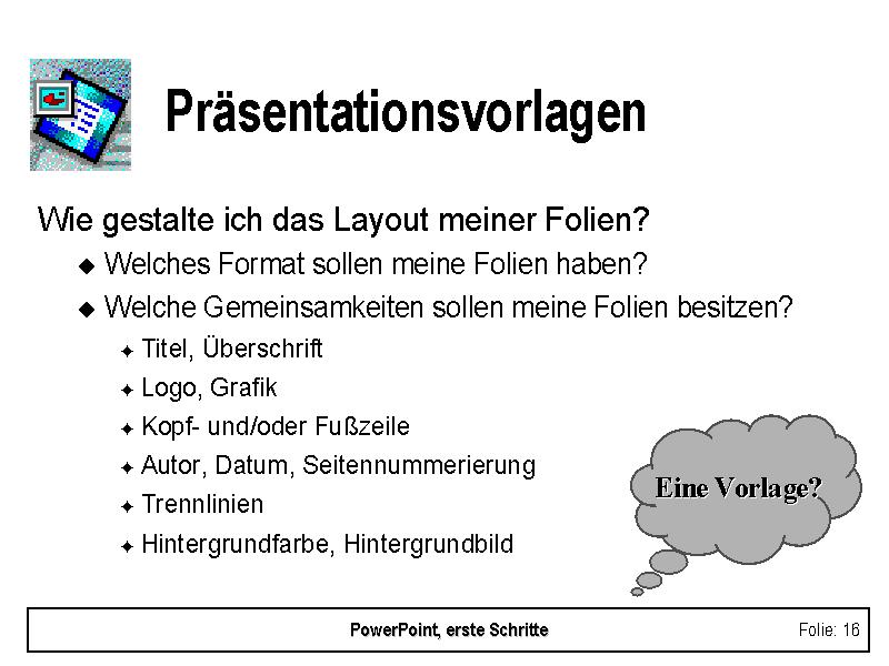 presentation outline deutsch