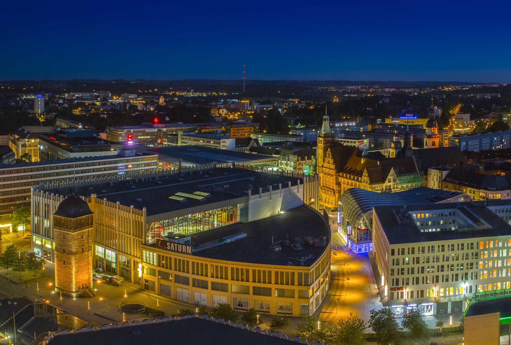 Chemnitz bei Nacht