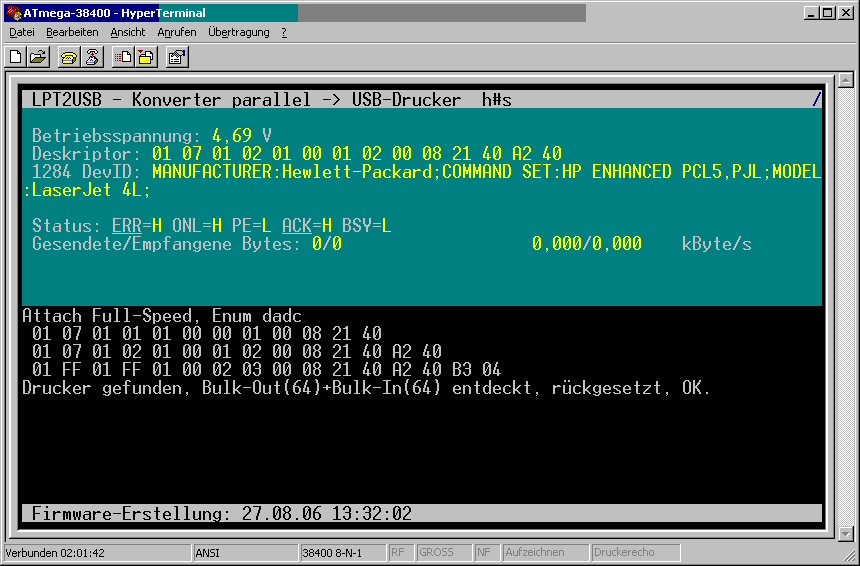 HyperTerminal-Screenshot