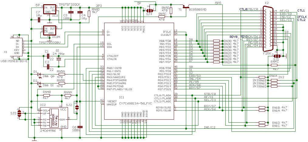 Usb lpt переходник схема