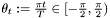 $\theta_t := \frac{\pi t}{T} \in [-\frac{\pi}{2},\frac{\pi}{2})$