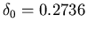 $\delta_0=0.2736$