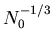 $N_0^{-1/3}$