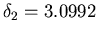 $\delta_2=3.0992$
